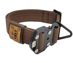 Tactical Büyük Irk Köpek Tasması K9. EN 4 CM Kahve