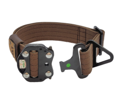 Tactical Büyük Irk Köpek Tasması K9. EN 4 CM Kahve