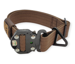 Tactical Büyük Irk Köpek Tasması K9. EN 4 CM Kahve