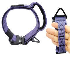Tactical Kulplu K9 Büyük Irk Köpek Tasması EN 4 CM Haki