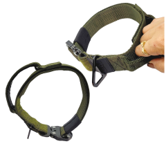 Tactical Kulplu K9 Büyük Irk Köpek Tasması EN 4 CM Haki