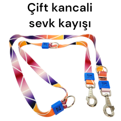 Çift kançalı köpek kayışı. (GÜMÜŞ KANÇALI)